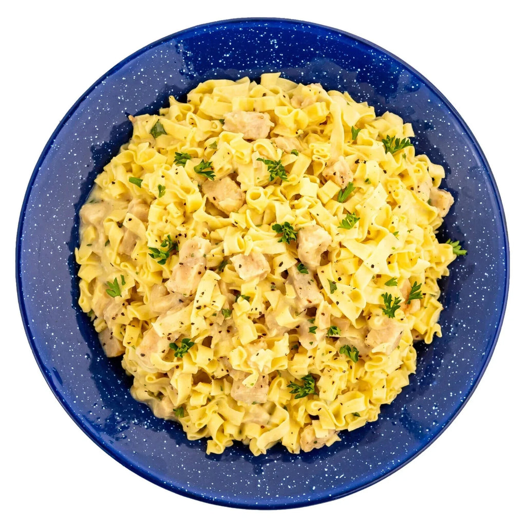 (6 Pouches)  Freeze Dried Emergency Survival Backpacking and Camping Food Fettuccine Alfredo with Chicken ✅