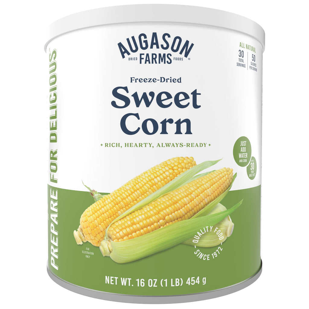 (3 Pack)  Freeze Dried Sweet Corn Can, Emergency Food Supply, Everyday Meals, 30 Servings