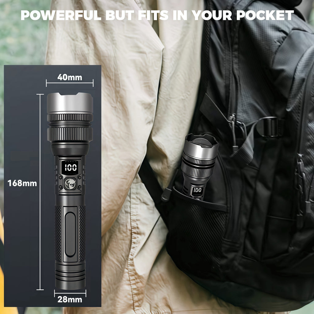 1-50Pack 50000000LM Super Bright LED Tactical Flashlight Rechargeable Work Light