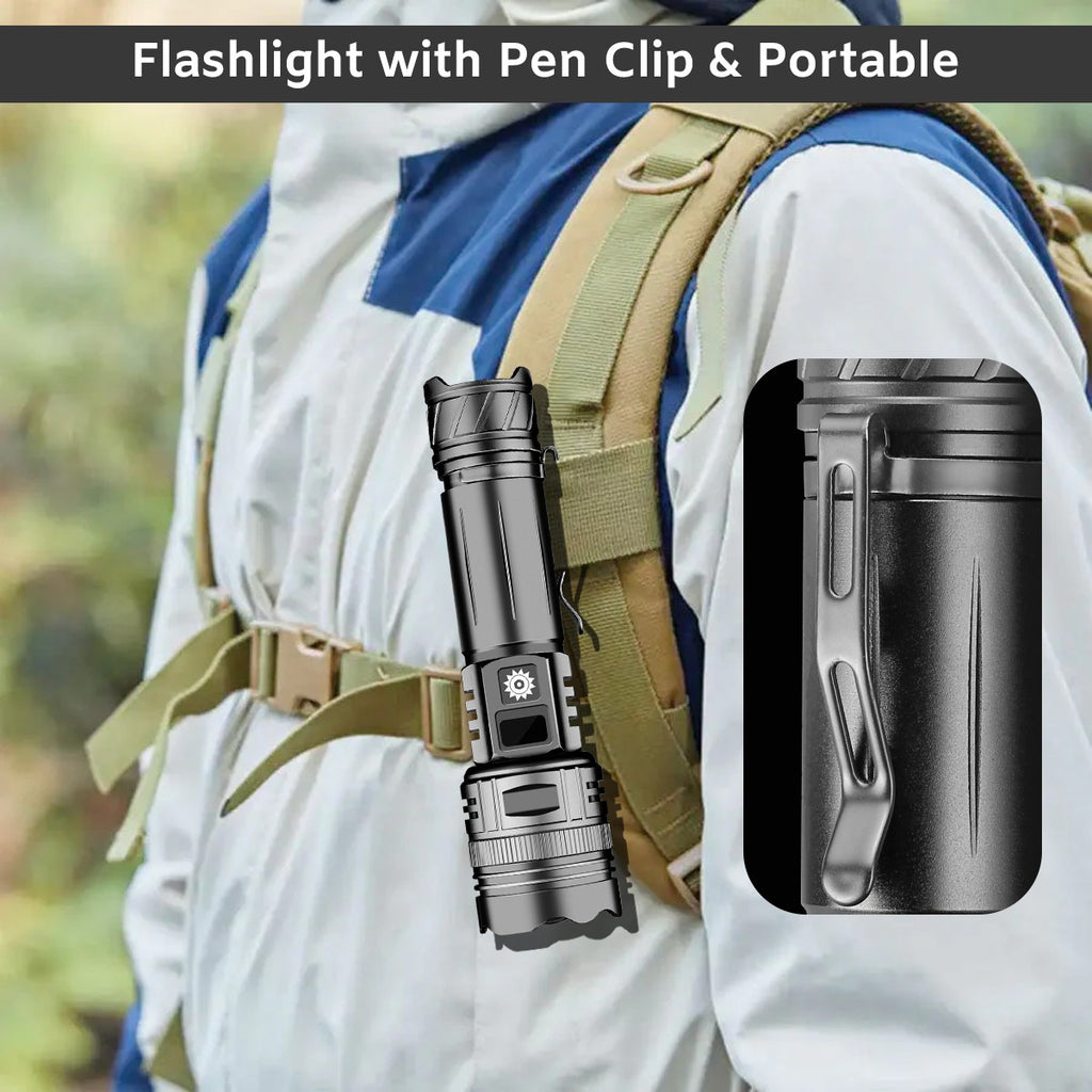 1-50Pack 50000000LM Super Bright LED Tactical Flashlight Rechargeable Work Light