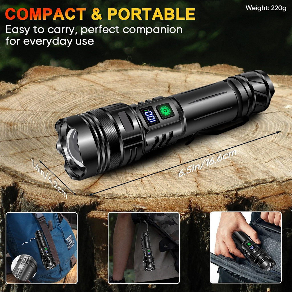 1-50Pack 50000000LM Super Bright LED Tactical Flashlight Rechargeable Work Light