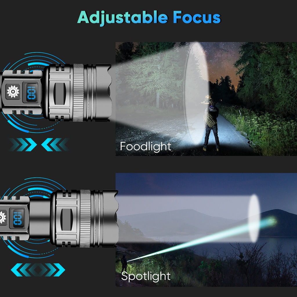 1-50Pack 50000000LM Super Bright LED Tactical Flashlight Rechargeable Work Light