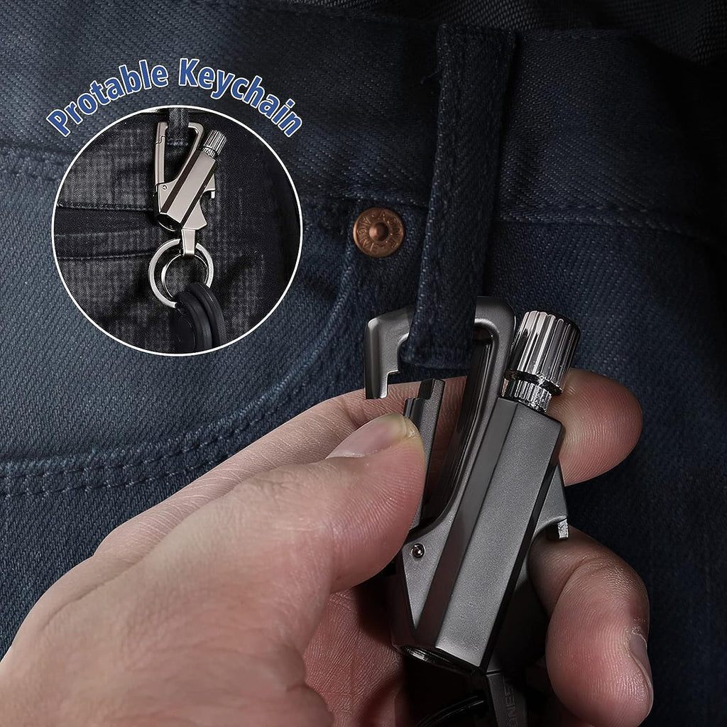 2 Pack Permanent Match Infinity Lighter with Multitool Keychain Bottle Opener