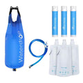 Water Filter, Water Filtration System Survival, 3 Pack, Blue Extra 6-Water Bags