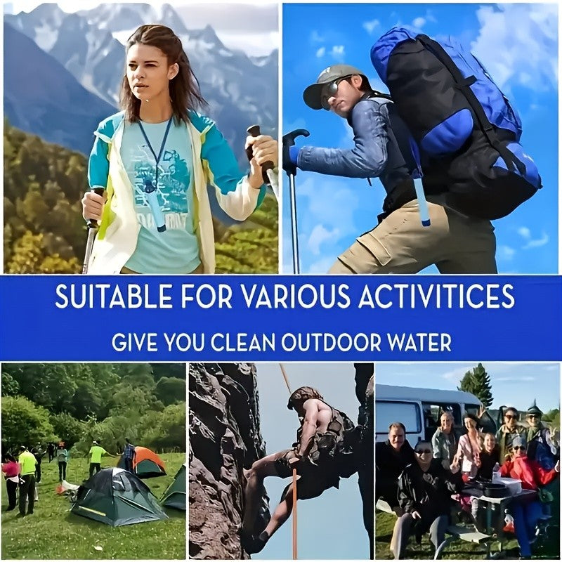 Portable Camping Hiking Emergency Life Survival Purifier Water Filter Straw Tool