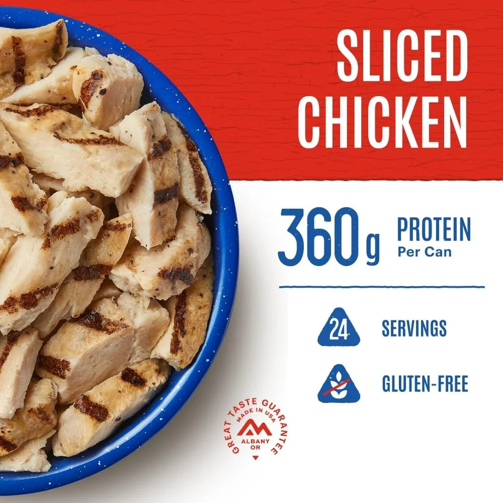 (Single Can) Newly Launched  Grilled Sliced Chicken #10 Can ✅ Freeze Dried Survival & Emergency Camping Food | 24 Servings Can ✅