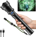 Flashlights High Lumen Rechargeable, Heavy Duty Rechargeable X92-Pro, Black