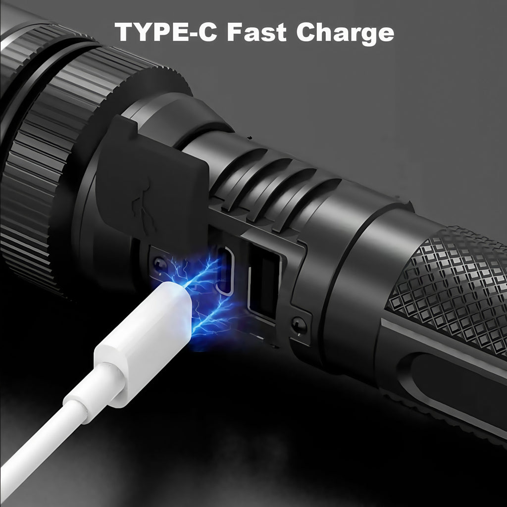 1-50Pack 50000000LM Super Bright LED Tactical Flashlight Rechargeable Work Light