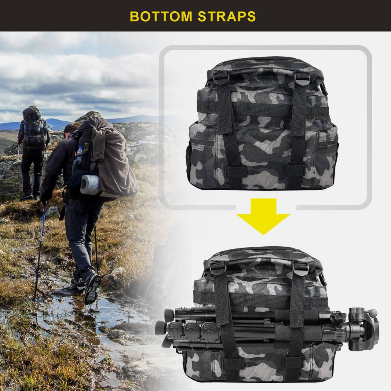 45L Military Tactical Backpack, Army 3-Day Assault Pack Bug Out Bag for Hiking Camping | Army, Bag, Large Rucksack, with Molle System