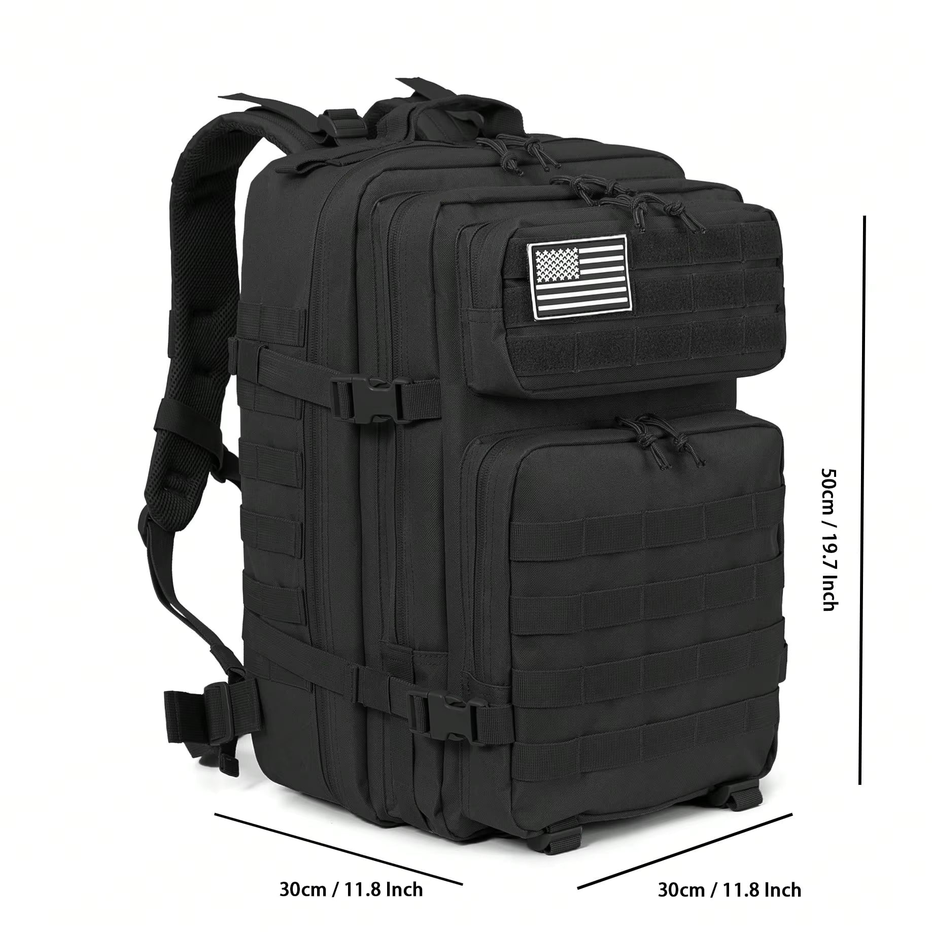 45L Tactical Backpack for Men, Heavy Duty Molle Assault Pack, 3 Day Bug Out Bag for Hiking, Trekking, Hunting, Survival & Gym