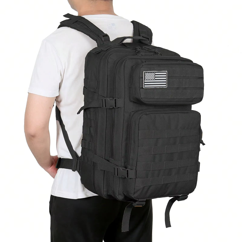 45L Tactical Backpack for Men, Heavy Duty Molle Assault Pack, 3 Day Bug Out Bag for Hiking, Trekking, Hunting, Survival & Gym