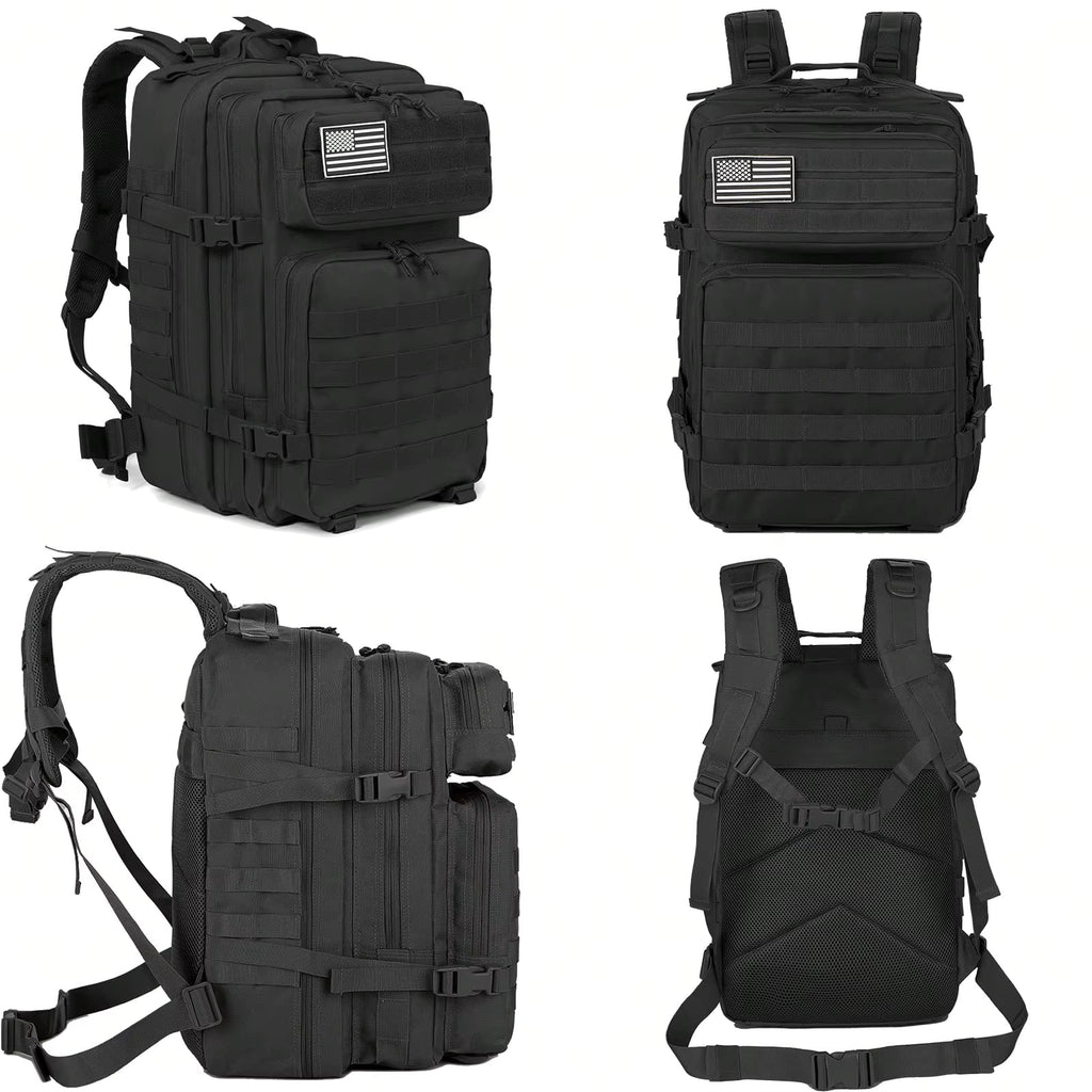 45L Tactical Backpack for Men, Heavy Duty Molle Assault Pack, 3 Day Bug Out Bag for Hiking, Trekking, Hunting, Survival & Gym