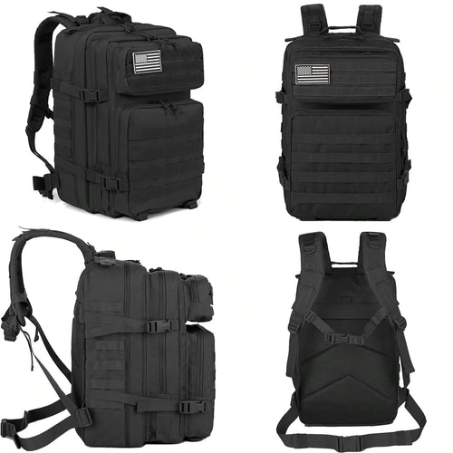 45L Tactical Backpack for Men, Heavy Duty Molle Assault Pack, 3 Day Bug Out Bag for Hiking, Trekking, Hunting, Survival & Gym