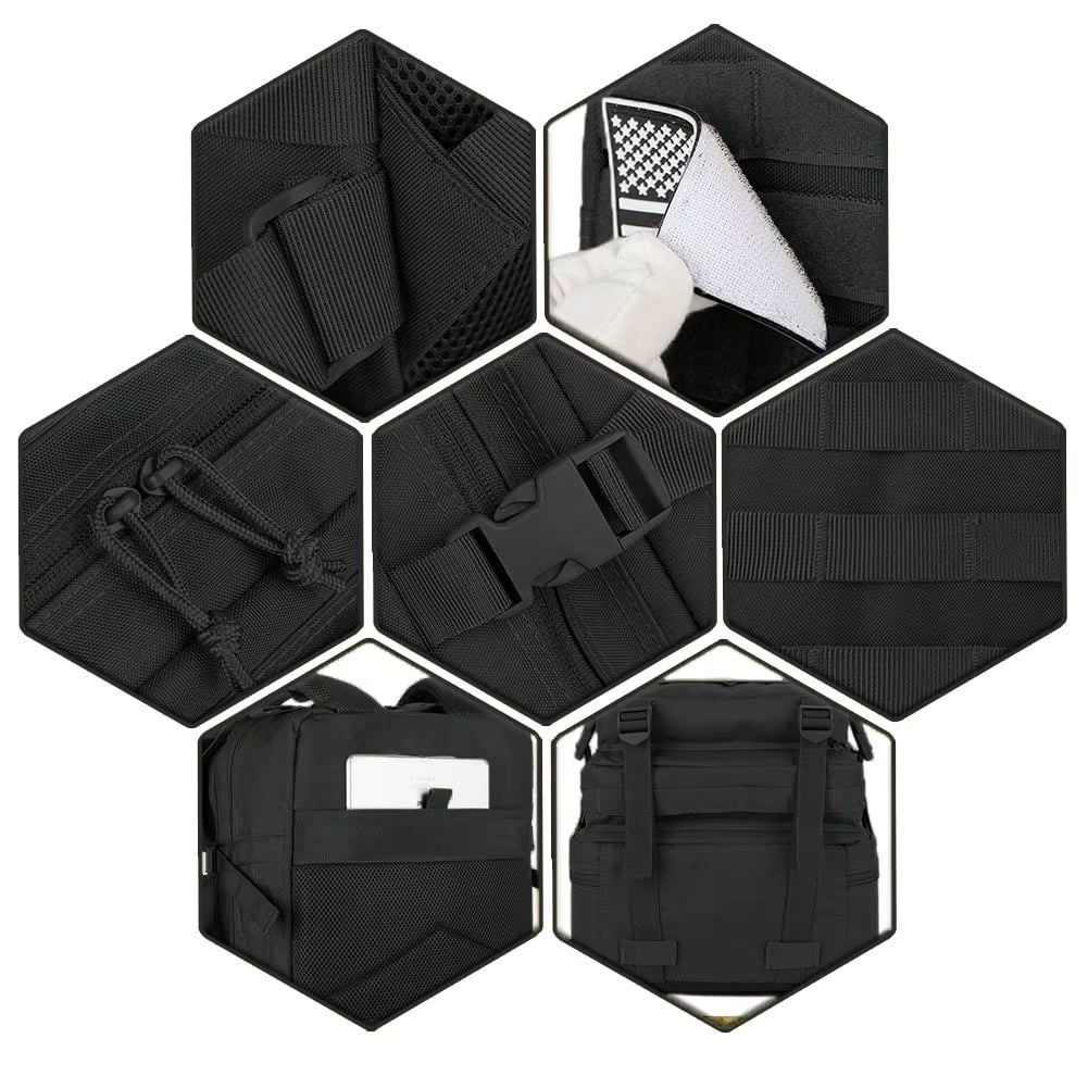 45L Tactical Backpack for Men, Heavy Duty Molle Assault Pack, 3 Day Bug Out Bag for Hiking, Trekking, Hunting, Survival & Gym