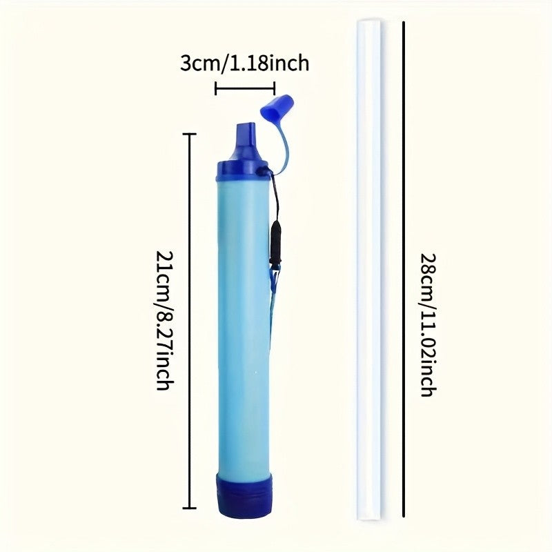 Portable Camping Hiking Emergency Life Survival Purifier Water Filter Straw Tool