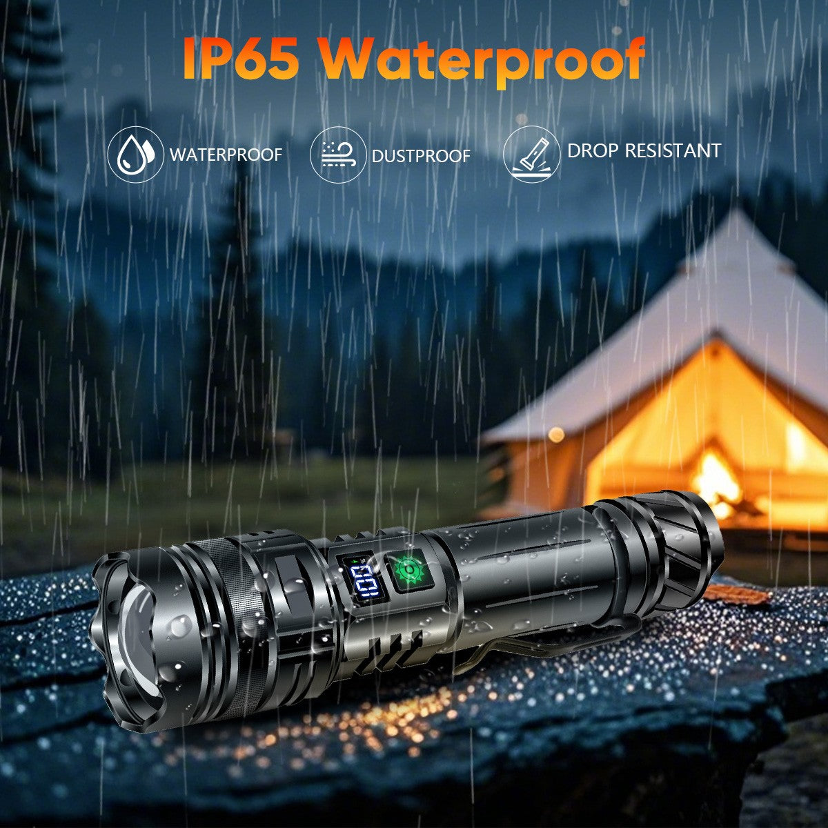 1-50Pack 50000000LM Super Bright LED Tactical Flashlight Rechargeable Work Light