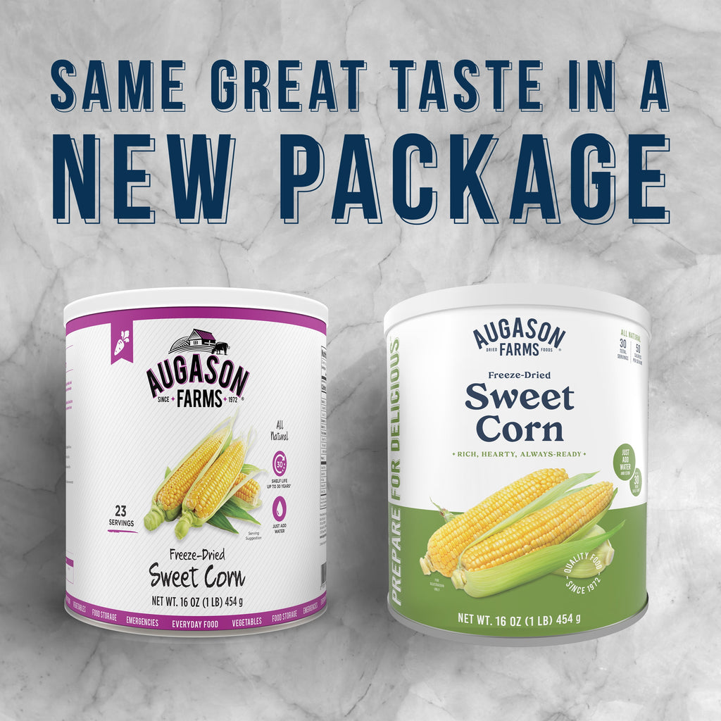 (3 Pack)  Freeze Dried Sweet Corn Can, Emergency Food Supply, Everyday Meals, 30 Servings