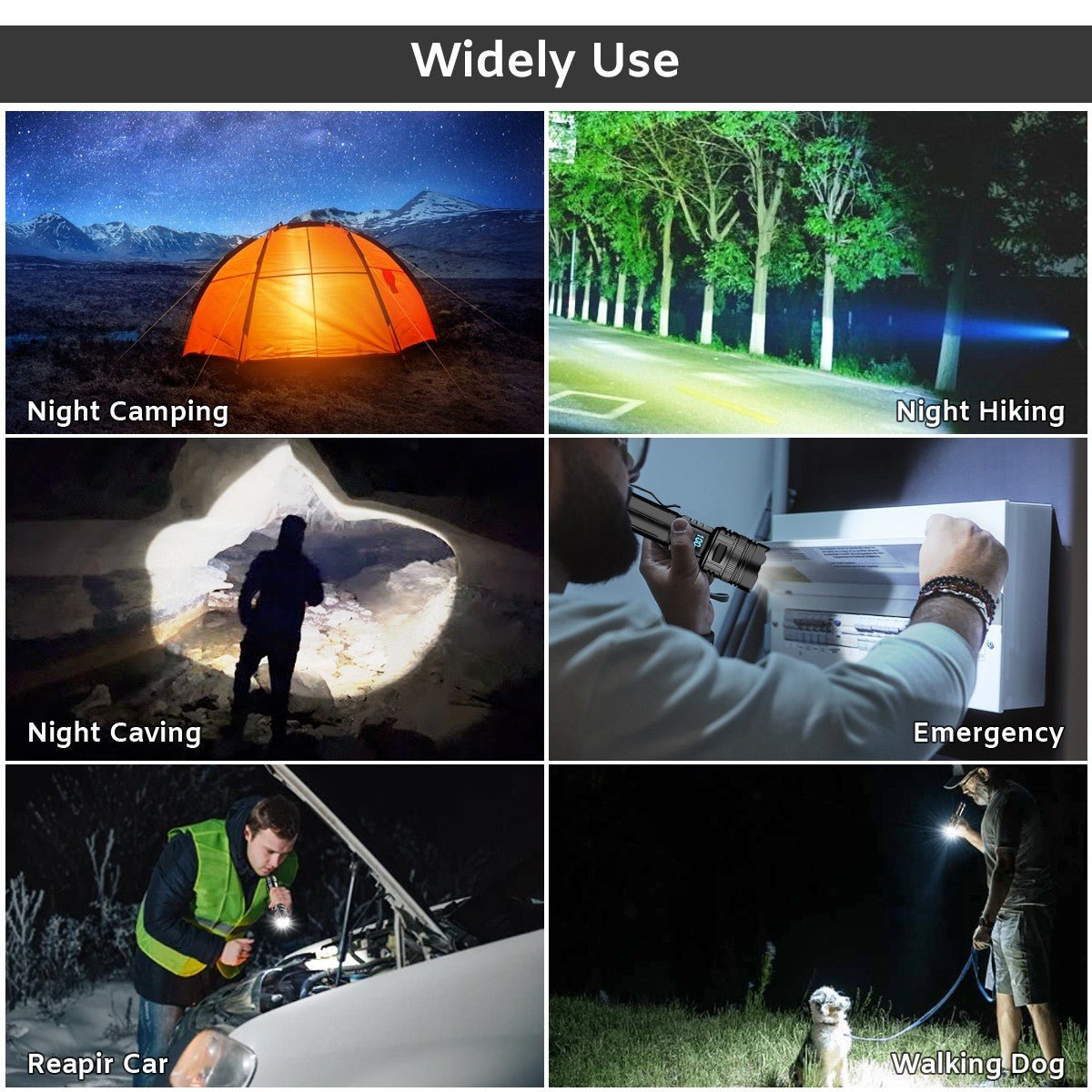 1-50Pack 50000000LM Super Bright LED Tactical Flashlight Rechargeable Work Light