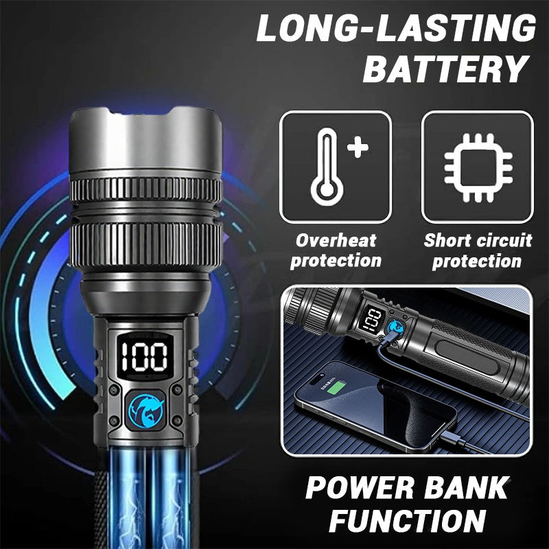 1-50Pack 50000000LM Super Bright LED Tactical Flashlight Rechargeable Work Light