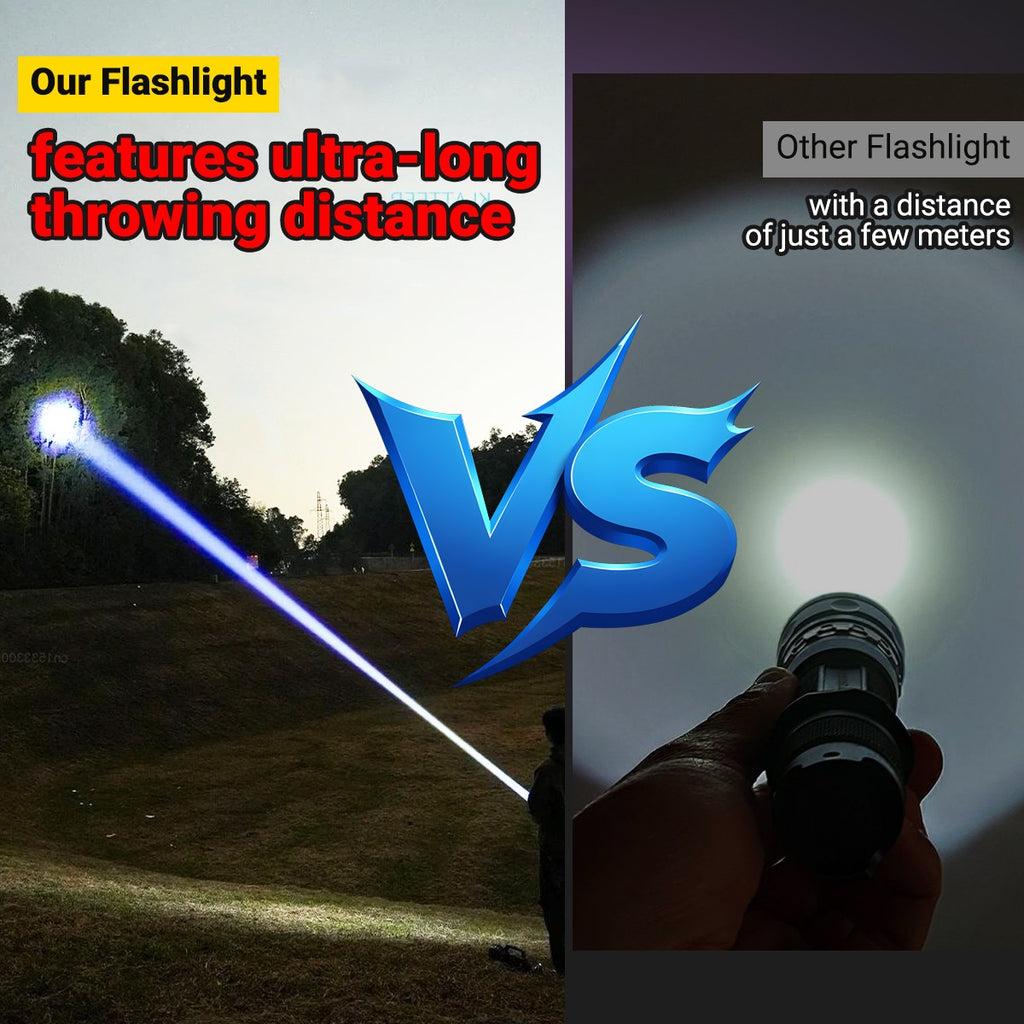 1-50Pack 50000000LM Super Bright LED Tactical Flashlight Rechargeable Work Light