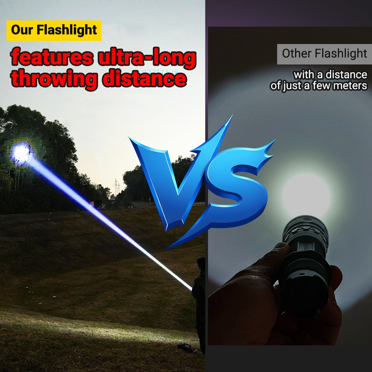 1-50Pack 50000000LM Super Bright LED Tactical Flashlight Rechargeable Work Light